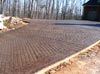 Driveway concreted and stamped